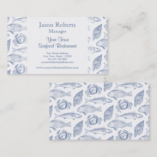 フィッシュカニアンドシーシェルズコースタルリゾート 名刺 (正面/裏面)