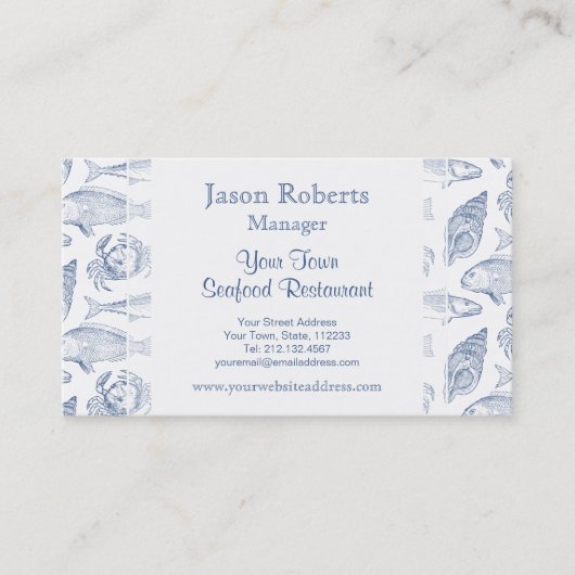 フィッシュカニアンドシーシェルズコースタルリゾート 名刺 (正面)