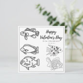 フィッシュカラーリングキッズカードハッピーバレンタインデー (スタンド正面)