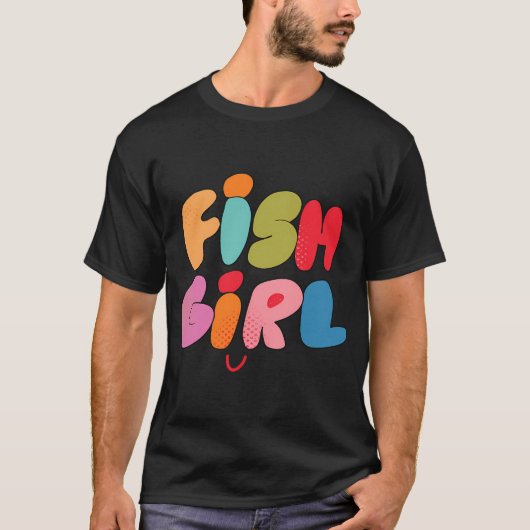 フィッシュガール(ライラック) Tシャツ (正面)