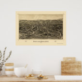 フィッシュキル， NYパノラママップ – 1886 ポスター (キッチン)