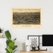 フィッシュキル， NYパノラママップ – 1886 ポスター (ホームオフィス)