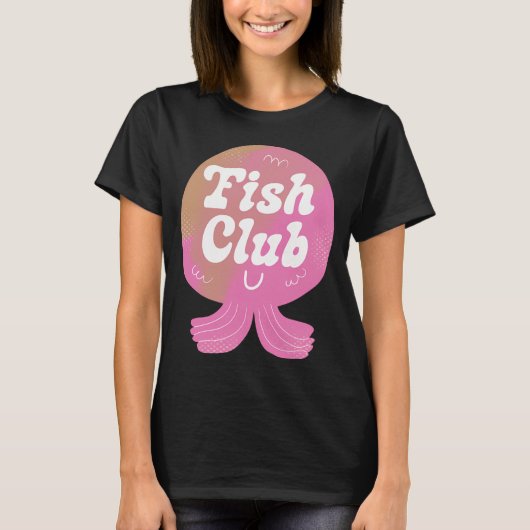 フィッシュクラブのバッジ Tシャツ (正面)