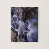 フィッシュクリーク滝ズニアスチームボート春コロラド ジグソーパズル (縦)