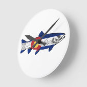 フィッシュコロラド ラウンド壁時計 (傾斜)