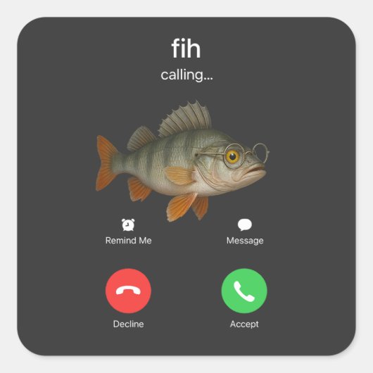 フィッシュコーリング リマインド メッセージ 拒否 受信 電話 スクエアシール (正面)