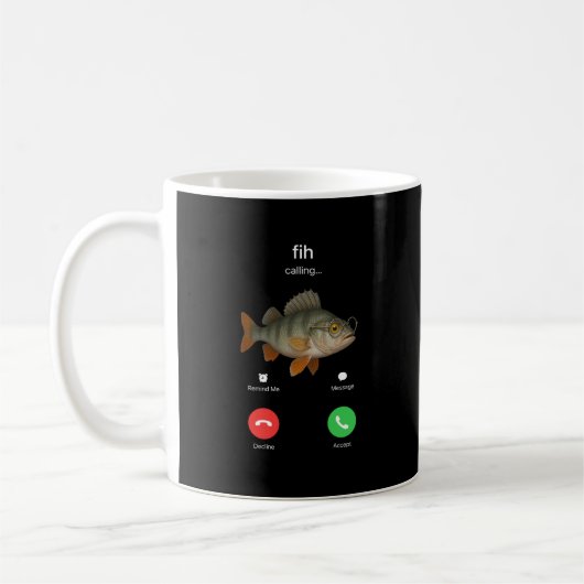 フィッシュコーリング リマインド メッセージ 拒否 受話 電話 コーヒーマグカップ (左)