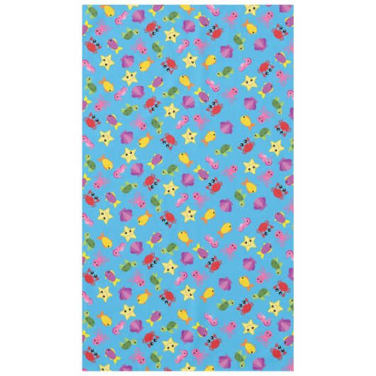 フィッシュシー海キッド誕生日水族館 テーブルクロス (正面)