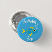 フィッシュシー海キッド誕生日水族館 缶バッジ (正面&裏面)