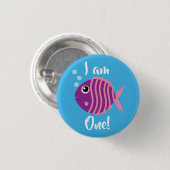 フィッシュシー海キッド誕生日水族館 缶バッジ (正面&裏面)