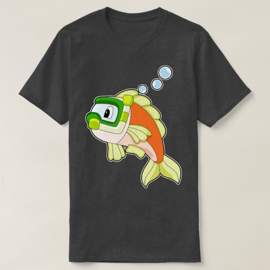 フィッシュスイミングシュノーケル Tシャツ (デザイン正面)