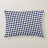 フィッシュスクー千鳥格子のルネイビーホワイトアクセント枕 アクセントクッション (正面)