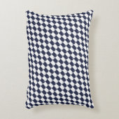 フィッシュスクー千鳥格子のルネイビーホワイトアクセント枕 アクセントクッション (正面(垂直))