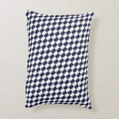 フィッシュスクー千鳥格子のルネイビーホワイトアクセント枕 アクセントクッション (裏面(縦))