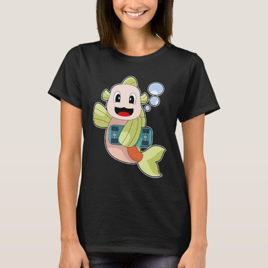 フィッシュスケータースケートボード Tシャツ (正面)