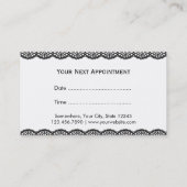 フィッシュスタイリッシュネットレース美しいサロンアポイントメント 予約カード (裏面)