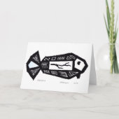 フィッシュスティックリノカットデザインカード カード (正面)