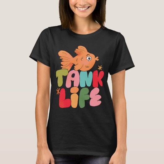 フィッシュタンクライフ (ピンク) Tシャツ (正面)