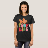 フィッシュタンクライフ (ピンク) Tシャツ (正面フル)