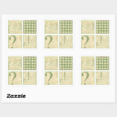 フィッシュテールウッドブロックスケッチバイチャリティーザリス スクエアシール (シート)