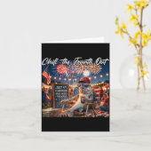 フィッシュデザイン 4th Of July カード (黄色い花)