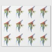 フィッシュトロピカルオレンジブルー絵画ズの包装紙 ラッピングペーパー (フラット)