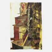 フィッシュドライビングバーンバイビンセントヴァンゴッホ キッチンタオル (縦)