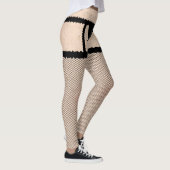 フィッシュネットストッキングとサスペンダーズブラックレギンス レギンス (右)