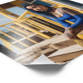 フィッシュネットパンクベビーオンイエローハウスポーチ フォトプリント            (角)