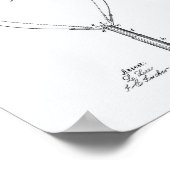 フィッシュネット1889特許アートホワイト紙 ポスター (角)