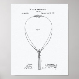 フィッシュネット1889特許アートホワイト紙 ポスター