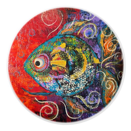 フィッシュノブの引っ張り セラミックノブ (正面)