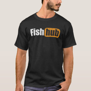 フィッシュハブフィッシャートマス水中競技ベイトポンドサルターターf tシャツ
