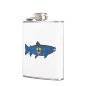 フィッシュバーモント国旗のマス フラスク (左)