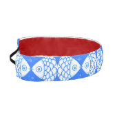 フィッシュピセスブルーホワイト抽象芸術パターン アスレチックヘッドバンド (左)