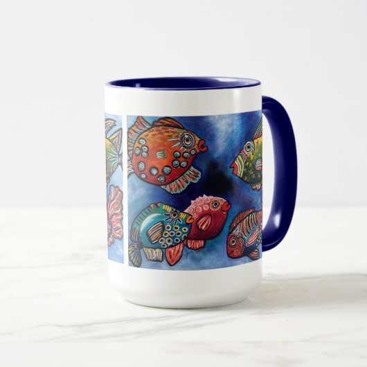 フィッシュファミリー懇親会マグ マグカップ (正面右)