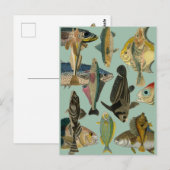 フィッシュフィッシャーマントロピカルフィッシュ海エキゾチック魚釣り ポストカード (正面/裏面)