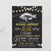フィッシュフライリタイアメントパーティの招待状 招待状 (正面/裏面)