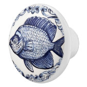 フィッシュブルーとホワイトシー&海向離れき セラミックノブ (右)