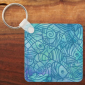 フィッシュブルー キーホルダー (正面)