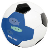 フィッシュブルー モノグラム 名前 サッカーボール (3/4)