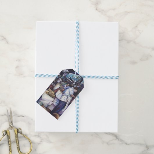 フィッシュヘッドスープ，シンガポール ギフトタグ (より糸付き)