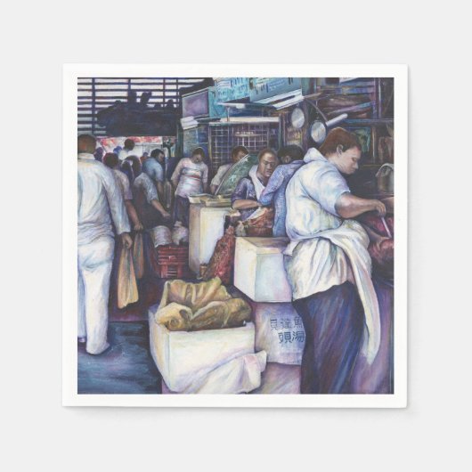 フィッシュヘッドスープ，シンガポール スタンダードカクテルナプキン (正面)