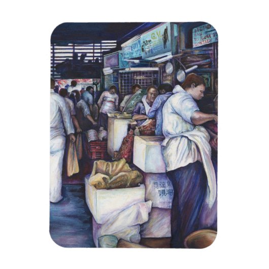 フィッシュヘッドスープ，シンガポール マグネット (縦)