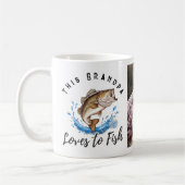 フィッシュベースが大好きこのグランパ魚釣り写真 コーヒーマグカップ (左)