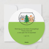 フィッシュボウルのホリデーカードにクリスマス シーズンカード (裏面)