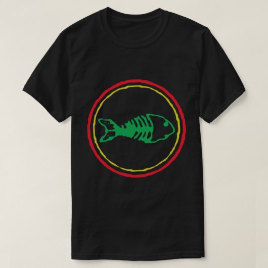 フィッシュボーンバレンタインマルディグラスパトリック魚t shir tシャツ (デザイン正面)