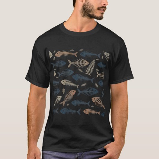フィッシュボーン柄で究極のファッションを体験 Tシャツ (正面)