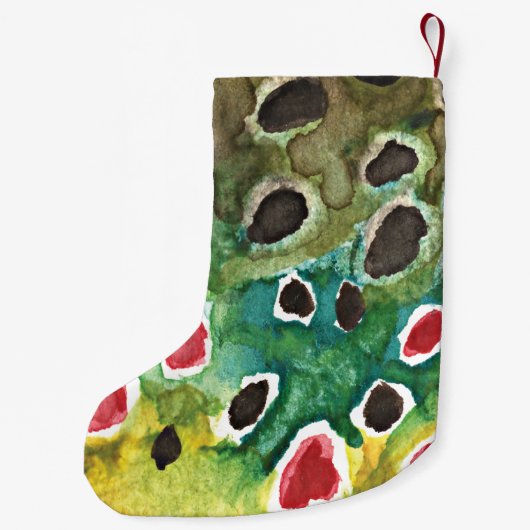 フィッシュマスジョイレインボーマス釣り スモールクリスマスストッキング (裏面)