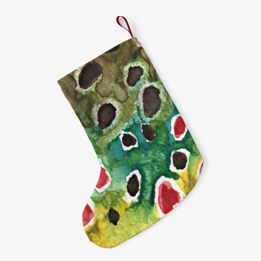 フィッシュマスジョイレインボーマス釣り スモールクリスマスストッキング (裏面 (吊り時))